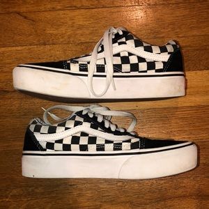 Platform Checkered Vans